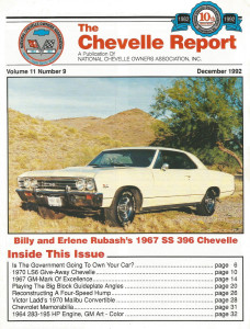 THE CHEVELLE REPORT 1992 DEC - '70 SS LS6, '70 MALIBU DROPTOP, 4-Sp HUMP FIX